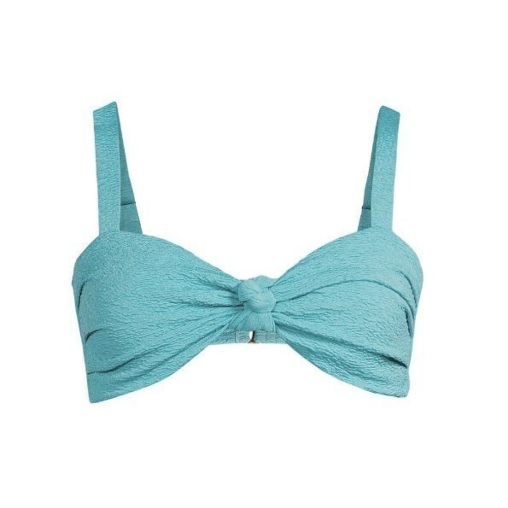 NEW Time And Tru Women's Bandeau Bra Blue Popcorn Bikini Swim Top 3X (24w-26w)